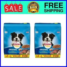 (2 pack)Kibbles 'n Bits Dry Dog Food, Original Beef & Chicken Flavors, 45 lb/Bag