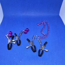 2Pcs Adjustable Metal Nipple Clamps BDSM Nipple Toys, Nipple Clips #V