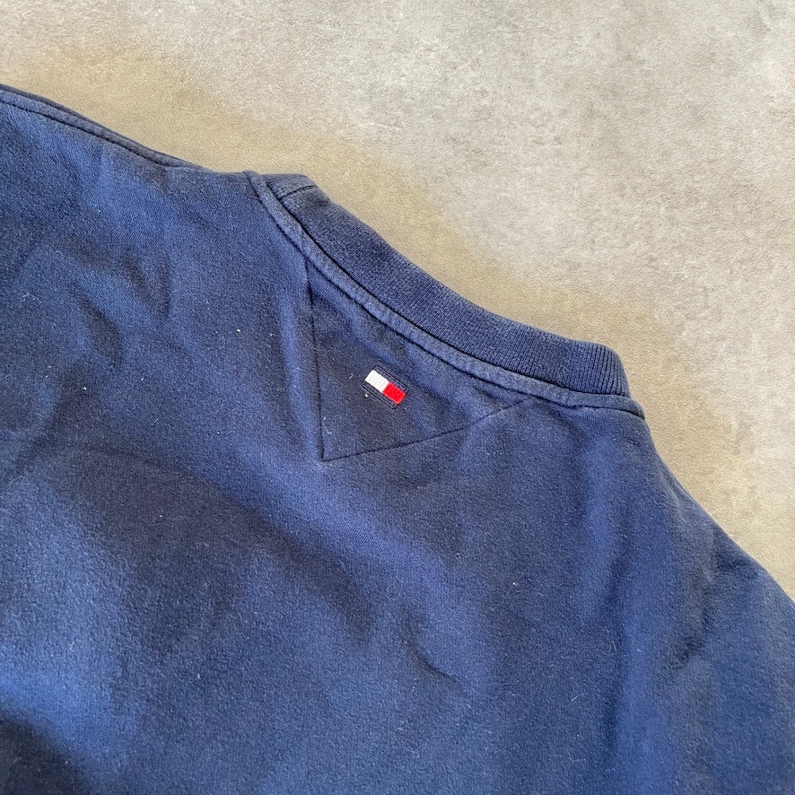 Tommy Hilfiger Golf Sweatshirt Mens XL Y2K Crew Neck Pullover Jumper, Navy Blue image 8
