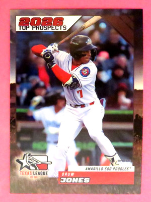 2026 Choice, Texas League Top Prospects, Amarillo Sod Poodles - DRUW JONES