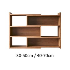 Wooden Bookcase Book Holder Floor Standing Versatile Horizontal Bookshelf