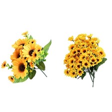31cm Yellow Silk Sunflower Artificial Flower for Craft Supply Collection