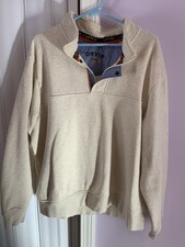Orvis Quarter Zip Snap Signature Fly Logo Sz 2XL Sweatshirt Heavy