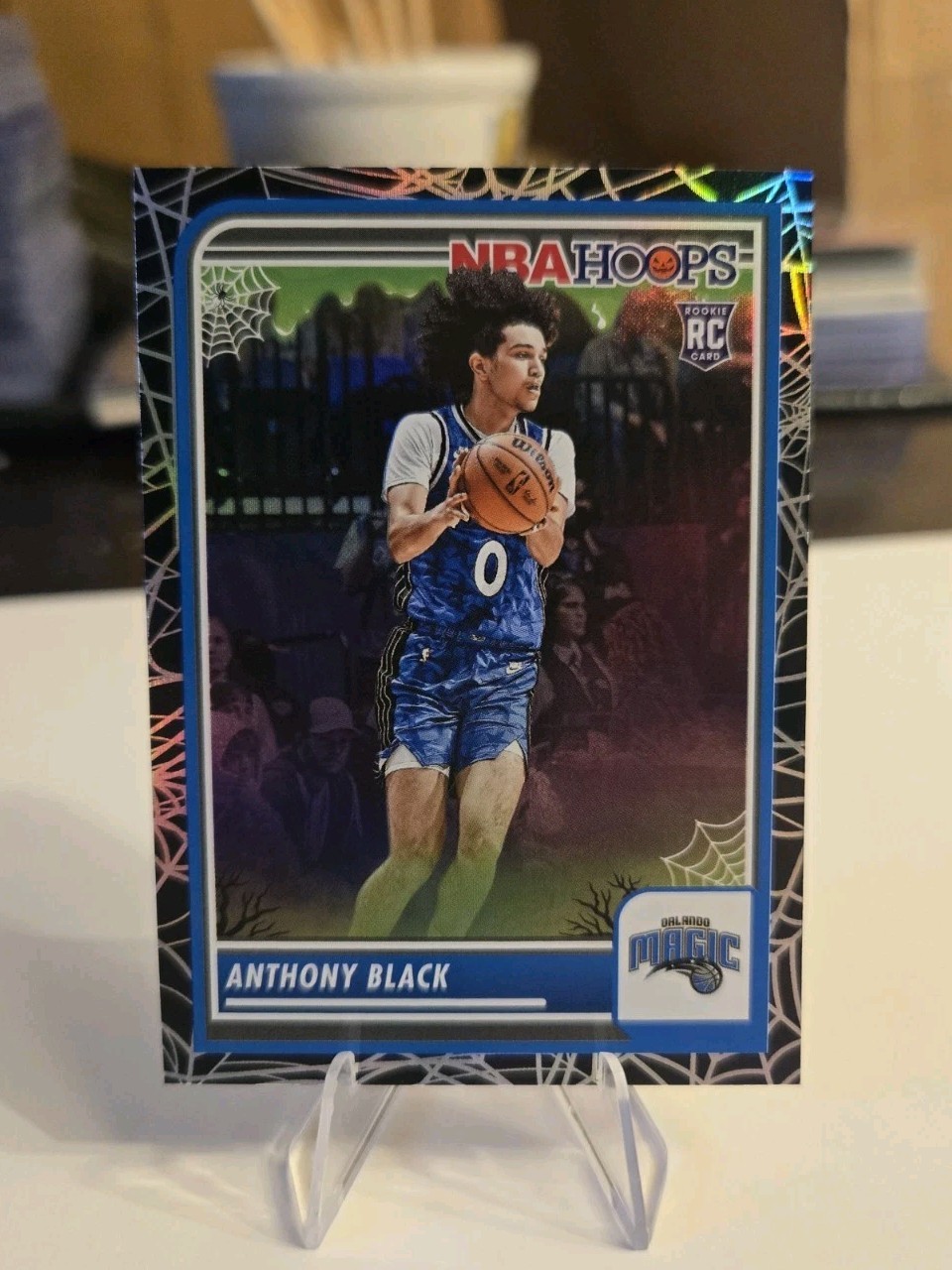 2023-24 Hoops Anthony Black RC Haunted Holo Webs #88 SP Rookie Short Print