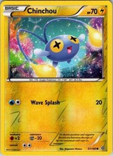 Chinchou 57/160 Reverse Holo Pokemon XY Primal Clash 2015 NM