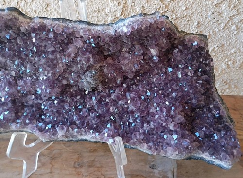 Geoda de amatista natural grande de 6 lb muestra de cristal de racimo de cuarzo curación 15x6x4 - Imagen 5 de 8