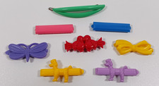 Lot of 8 Vintage Goody / Similar Misc Plastic Hair Barrettes Kiddie Snap Tight