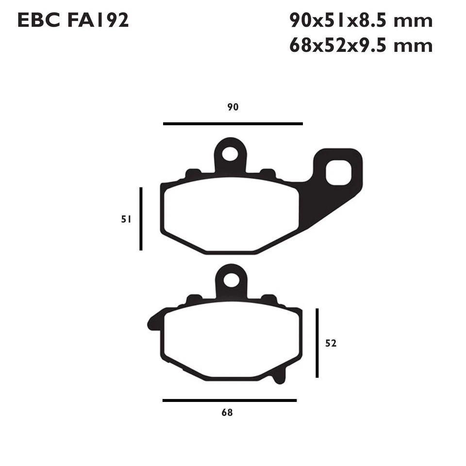 Pastillas de freno orgánicas EBC FA192 para Kawasaki ER-6N 09-11 Foto 2 de 4
