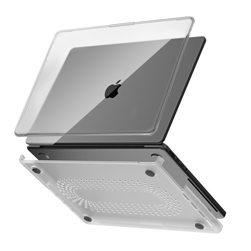 Coque coque coque antichoc transparente TPU souple pour MacBook Pro 14" M4/M3/M2/M1 - Photo 3/15