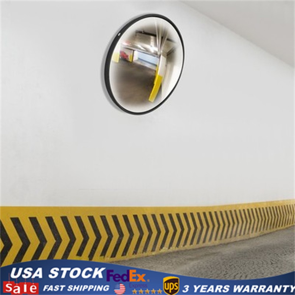 12In Security Convex Corner Mirror Wide Angle Driveway Traffic Safety Blind Spot