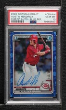 2020 Bowman Draft Chrome Picks Blue Refractor Austin Hendrick PSA 10 Auto 0m76