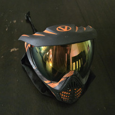 Virtue VIO Paintball Mask Black/Orange W/ Visor & Anti-fog Fan, and Bag