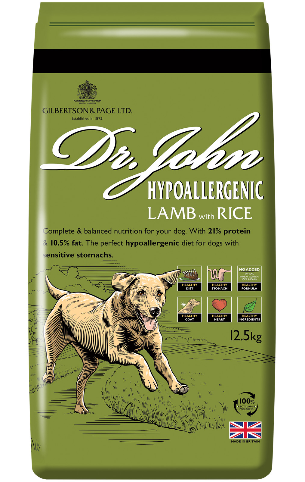 Gilbertson & Page Dr Johns Dog Food Hypoallergenic Lamb 12.5kg
