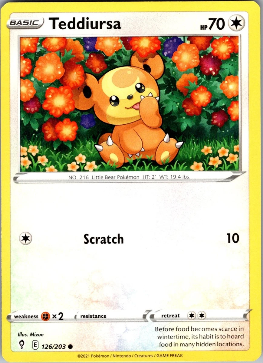 Teddiursa Pokémon TCG Cards for sale | eBay
