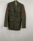 Vintage Army Green Jacket Size 36R and Brown Shirt No Size — photo 2