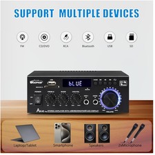 Compact 400W Amplifier System with Bluetooth 5.0