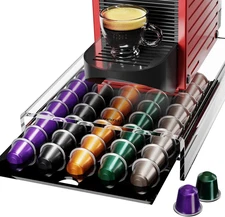Storage Drawer for Nespresso Original Line， Coffee Pod Holder for Counter Acryli