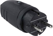 As - Schwabe Gummistecker Schutzkontaktstecker Mit Doppeltem Schutzkontakt, Leit