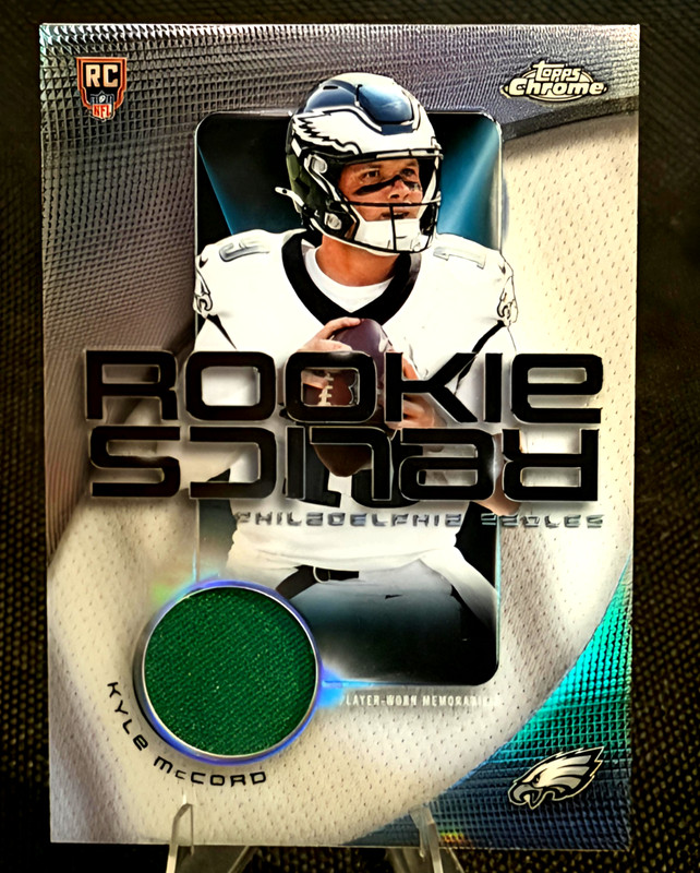 2025 Topps Chrome Kyle McCord Rookie Relics Rc #RR-KM Philadelphia Eagles