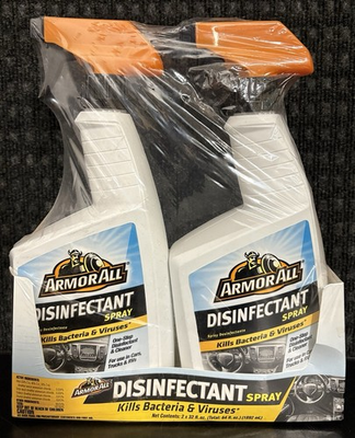#ad NIB Auto Detailing Armor All Disinfectant amp; Cleaner 2x 32oz One Step Cleaner 2PK $14.00