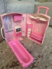 Vintage 90s Barbie Suitcase Set. Playset With Furniture.