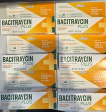6 Bacitraycin Plus Antibiotic Original First Aid Ointment 1oz EACH EXP 8/26 ZINC