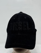 Gorra Diesel Terciopelo Negro Pana Logo Grande Negra