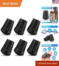6 Pcs Durable Rubber Tips for Hiking Poles - Essential Hiking Accessories