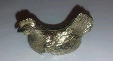 Vintage Brass Hen Salt Cellar (Top Only)