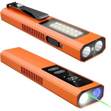 EDC Flashlight 4 in 1 Pocket Magnetic Slim Flat Flashlight High Lumens Work L...