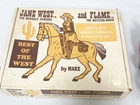 1960s MARX JOHNNY WEST JANE & FLAME HORSE SET FANTASTIC COMPLETE IN BOX LOT #77
