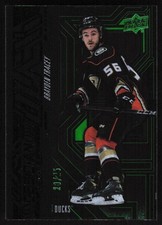 2022-23 SPx UD Black Obsidian Rookies Green Brayden Tracey Rookie 20/25 Anaheim