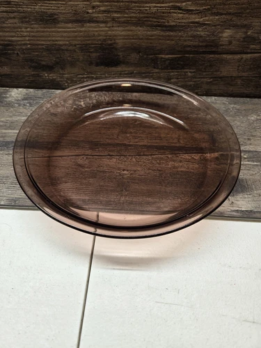 Vintage #209 PYREX Cranberry  Glass Baking 9"  Pie Plate Dish 1980's