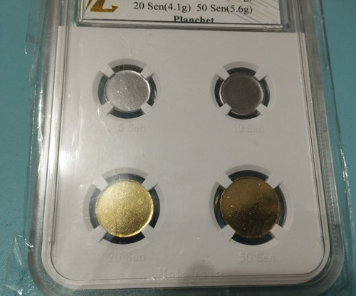 2011 Malaysia 3rd Series Blank Planchet Complete Set (5c 10c 20c 50c) TQG Mint - Picture 4 of 8