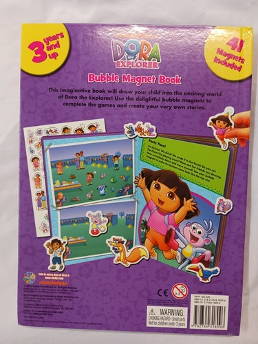 NICKELODEON DORA THE EXPLORER BUBBLE MAGNET BOOK WITH OVER 40 MAGNETS - Picture 11 of 12