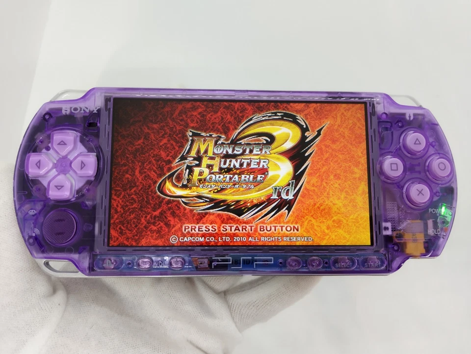 Sony PSP-3000 Playstation Portable Handheld Console Clear purple Customized - Image 2 of 4