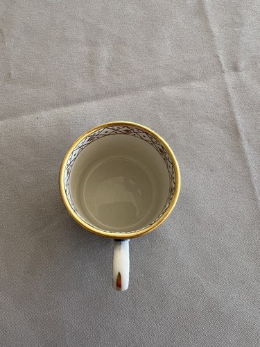 Blue Willow Flow Blue Gold Trim Demitasse Cup No Saucer - Picture 5 of 7