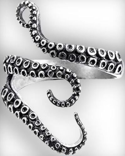 Gothic Octopus Legs Tentacle Ring Opening Adjustable Rings Fashion Jewelry Punk - Picture 6 of 12