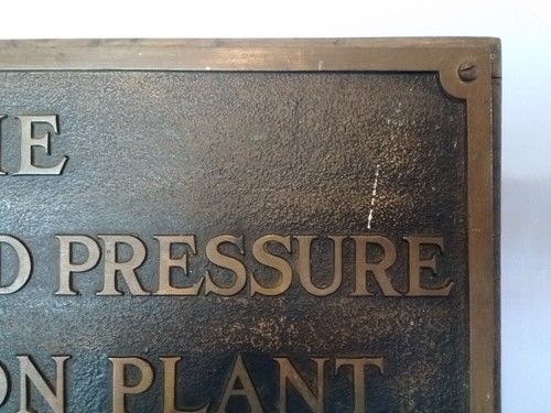 Antique bronze & wood Plaque CANDY RAPID PRESSURE FILTRATION PLANT CO LTD LONDON - Picture 4 of 18