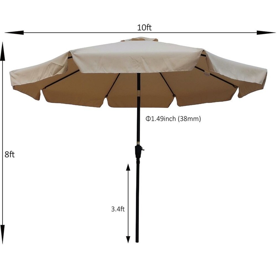 120" Dia x 96" H Patio Market Umbrella eBay