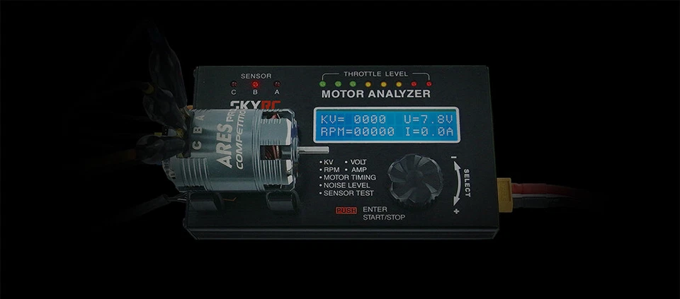 SKYRC Motor Analyzer Brushless Motor Analyzer LCD Motor Tester für RC Cars Motor - Bild 4 von 4