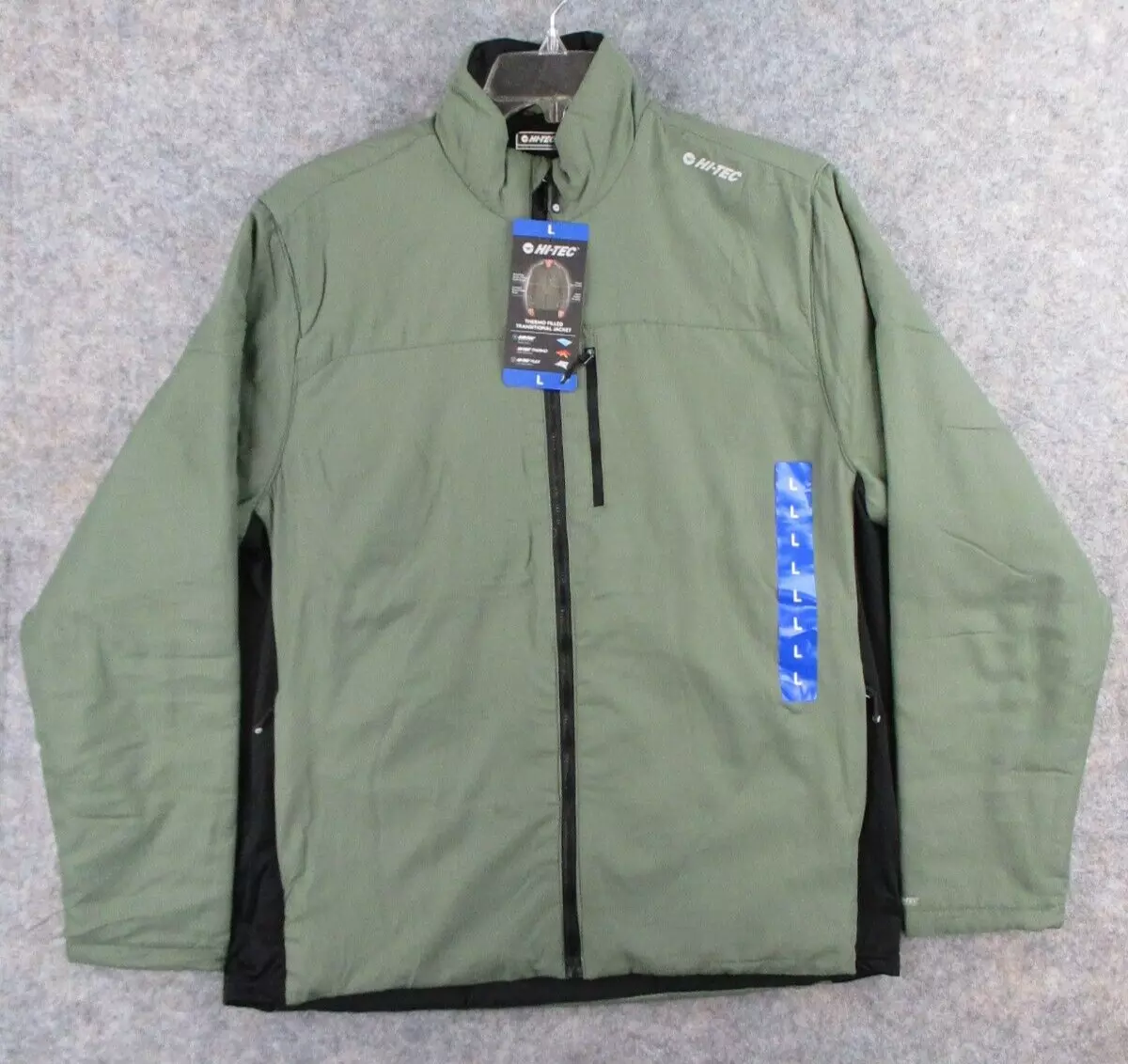 Hi Tec Winter Jacket Mens L Green Waterproof Wind Resistant Quick Dry Thermal