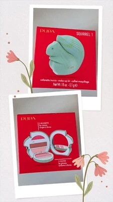 Italian Pupa Sweetheart Squirrel Lip Makeup Palette Set with Mirror Box 5.1g New