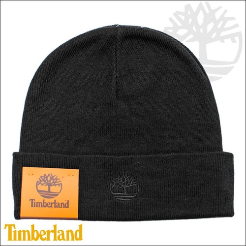 Timberland Unisex Importiert Acryl Basic Bündchen Schwarz Grau Orange Beanie Mütze - Bild 2 von 4