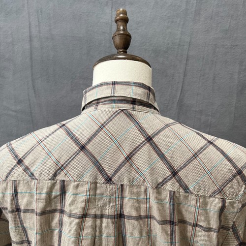 Vans Plaid Light Brown Short Sleeve Button Up Down Shirt Mens Size Medium - Picture 6 of 12