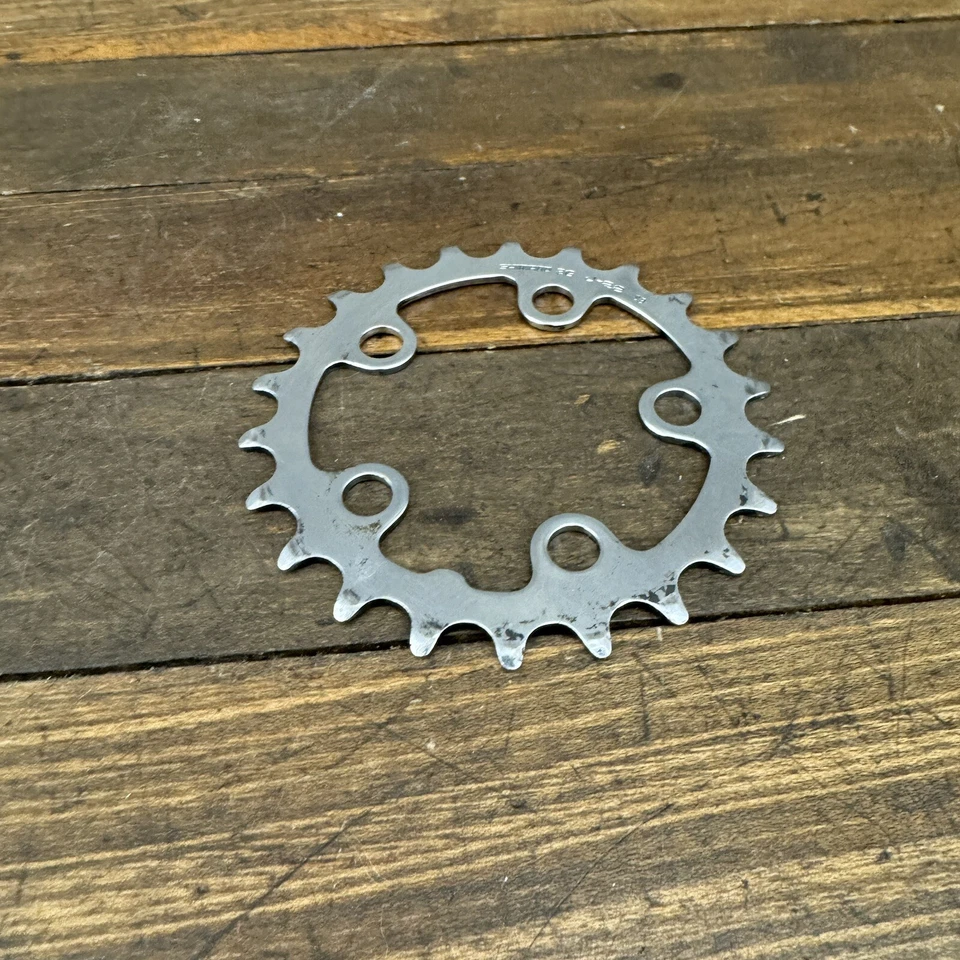 Винтажная передняя звездочка Shimano 22 зуба 22t 58 BCD J-22 J22 Deore SG хром бабушка A8 - Изображение 2 из 4