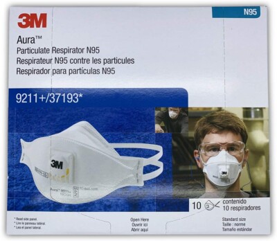 3M 9211+ N95 Particulate Respirator Exhalation Valve 10 Per - Foto 8