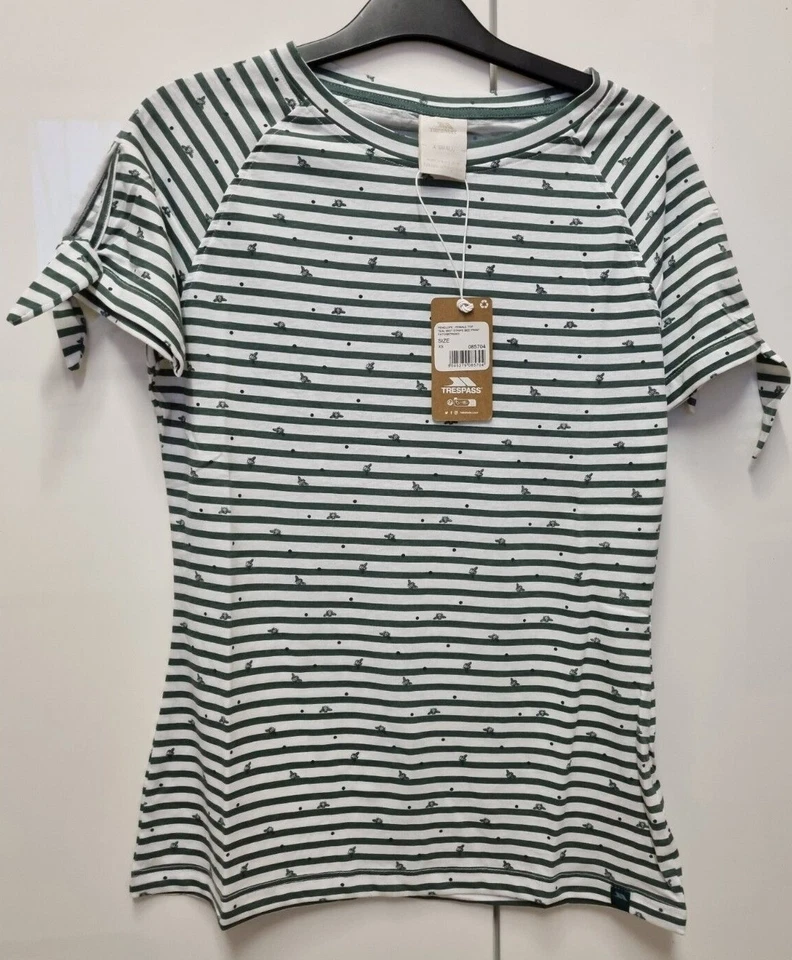 Trespass  Penelope Style Yellow or Green Striped Bee Print  T-Shirt - Image 3 of 4