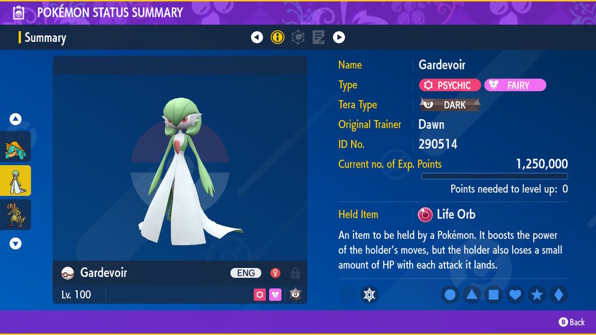 Pokemon Scarlet And Violet Shiny Gardevoir 6IV Battle Ready Fast Delivery