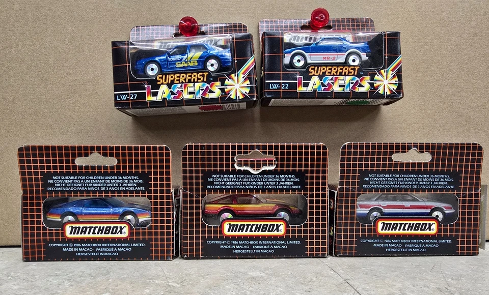 Matchbox Superfast Lasers Sealed Original Boxes  MIP Lot of 5 - Image 2 of 4